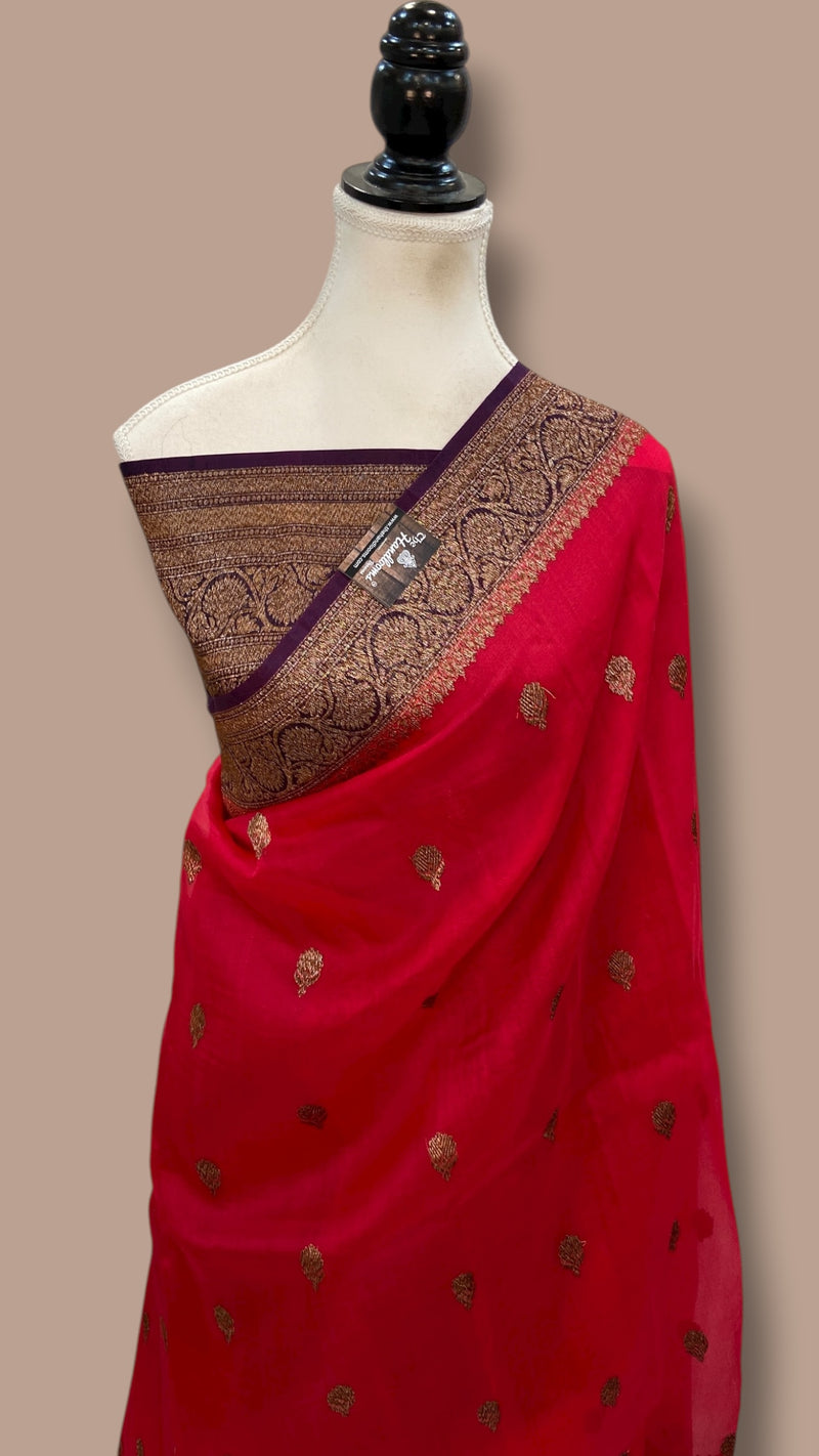 Pure Kora Handloom Banarasi Saree
