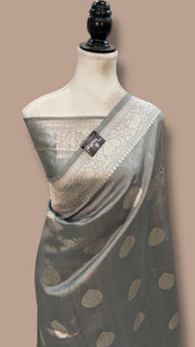 Pure Katan Silk Banarasi Handloom Saree - All Over Kadua Motifs - The Handlooms
