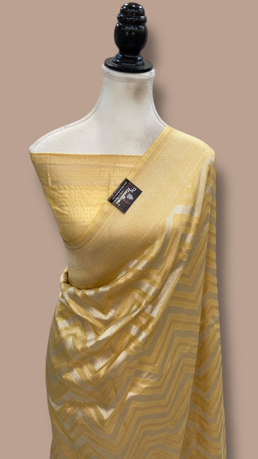 Pure Katan Silk Banarasi Handloom Saree - All Over Sona Roopa Jaal Work - The Handlooms