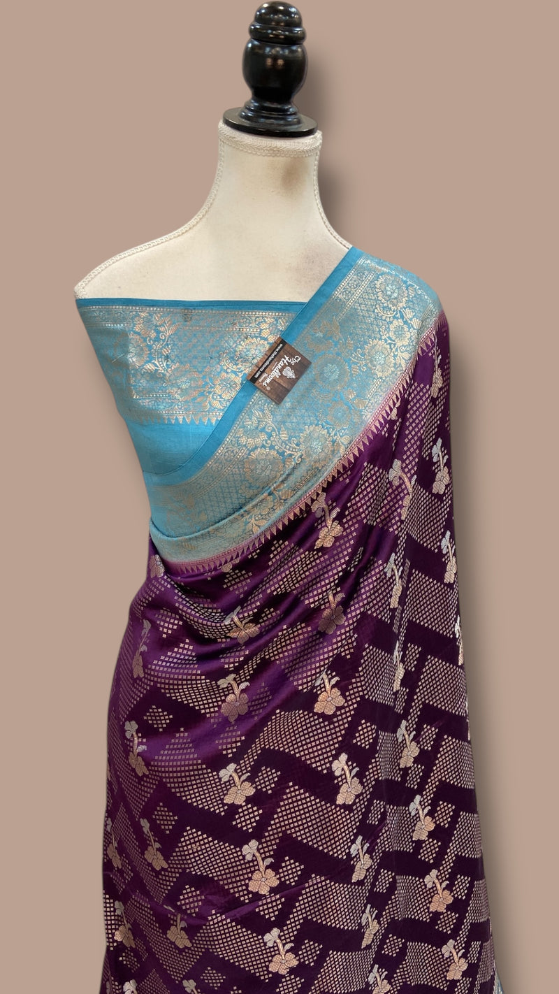 Pure Mango Silk Banarasi Handloom Saree - The Handlooms