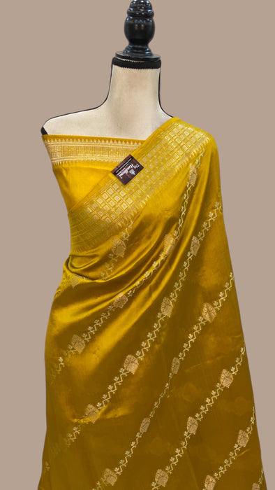 Pure Mango Silk Banarasi Handloom Saree