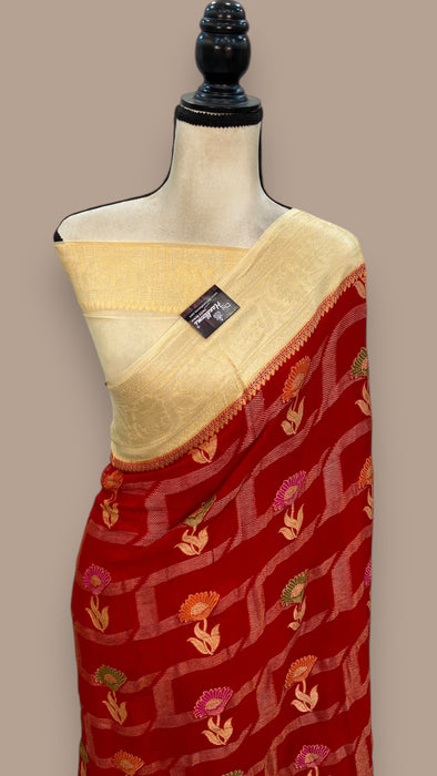 Pure Crepe Georgette Banarasi Saree