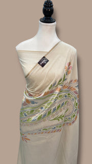 Moonga Georgette Handloom Banarasi Saree - The Handlooms