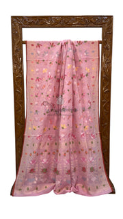 Pure Cotton Jamdani Handloom Banarasi Saree - The Handlooms