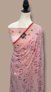 Pure Cotton Jamdani Handloom Banarasi Saree - The Handlooms