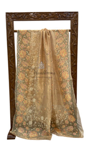 Pure Tissue Handloom Banarasi Saree With Chikankari - The Handlooms