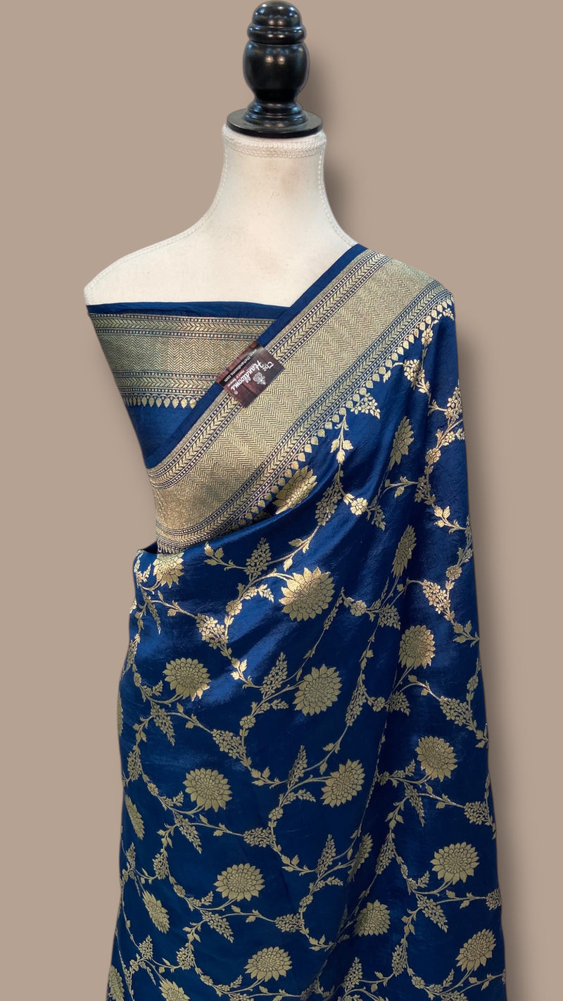 Pure Dupion Silk Banarasi Handloom Saree - The Handlooms