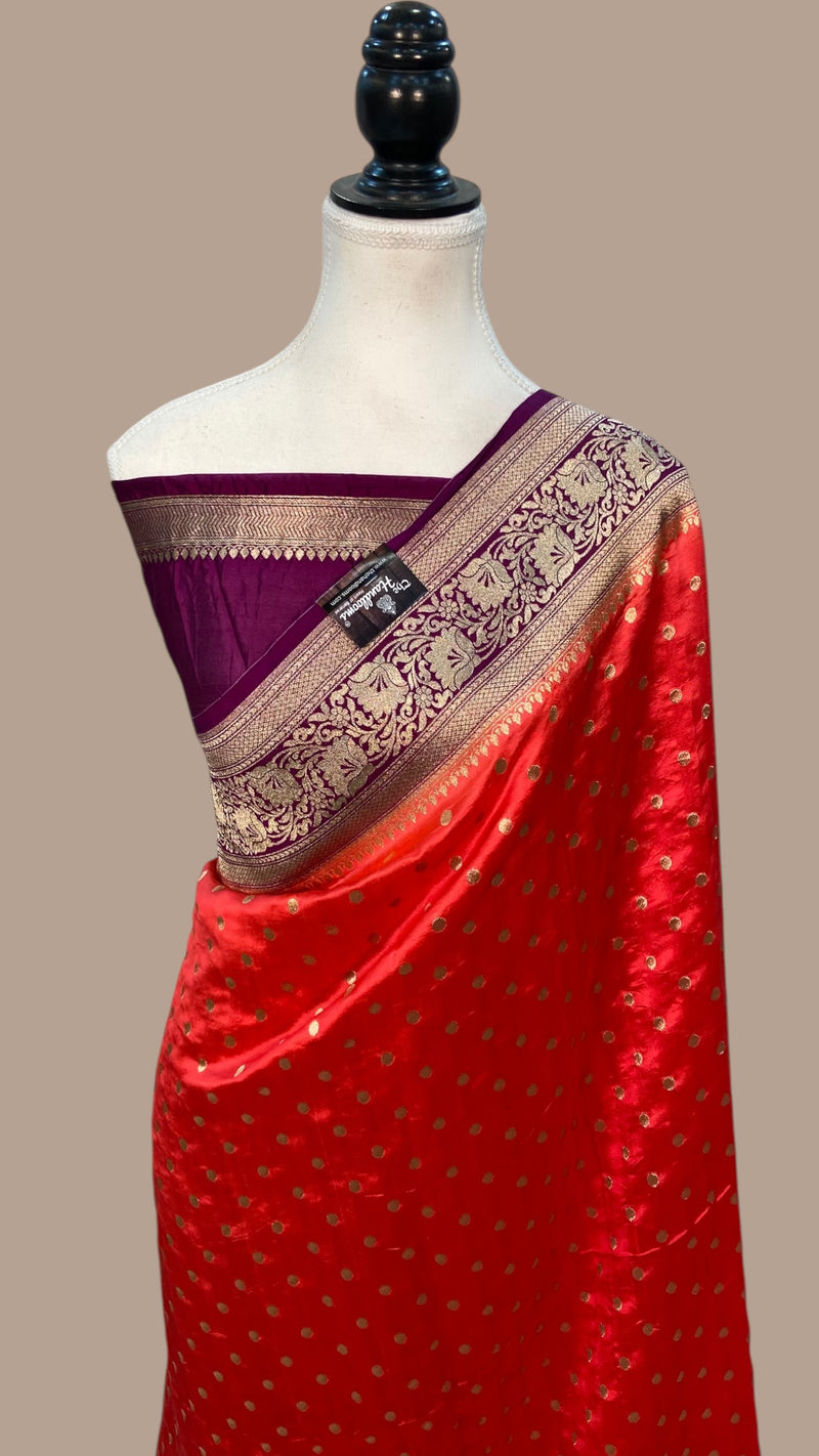 Pure Dupion Silk Banarasi Handloom Saree - The Handlooms
