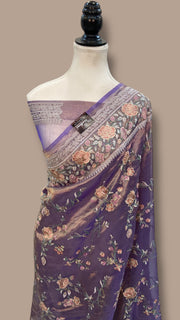 Pure Tissue Handloom Banarasi Saree With Chikankari - The Handlooms