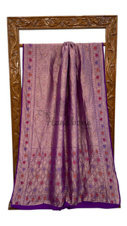 Khaddi Georgette Handloom Banarasi Saree - Tanchui Brocade - The Handlooms