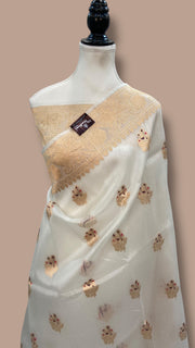 Pure Kora Handloom Banarasi Saree - The Handlooms