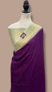 Moonga Georgette Handloom Banarasi Saree - The Handlooms