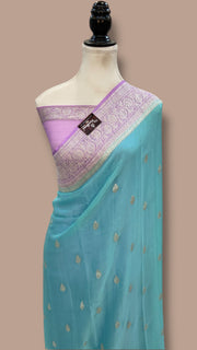 Pure Georgette Handloom Banarasi Saree - The Handlooms
