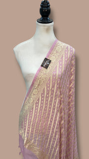Pure Khaddi Georgette Dupatta - Water Zari - The Handlooms