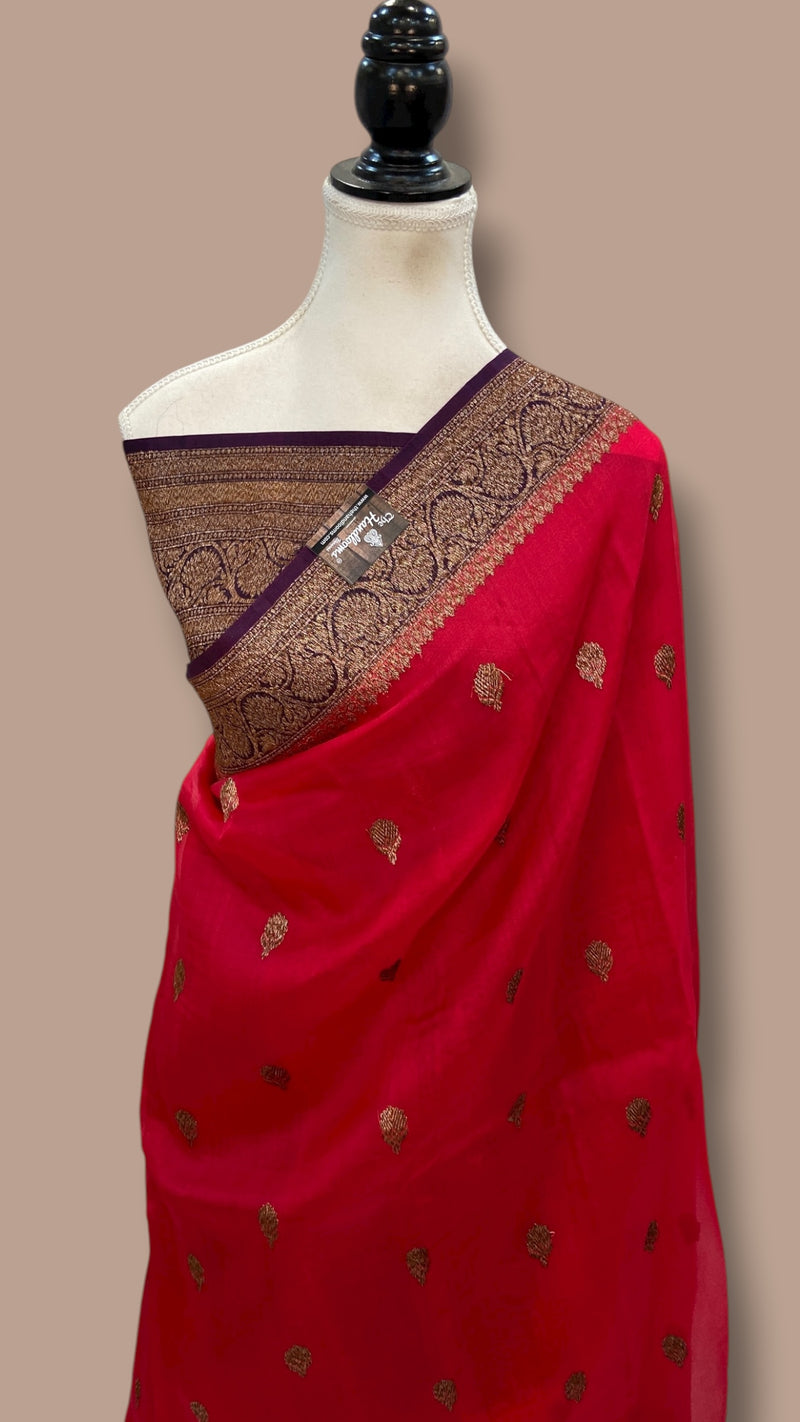 Pure Kora Handloom Banarasi Saree