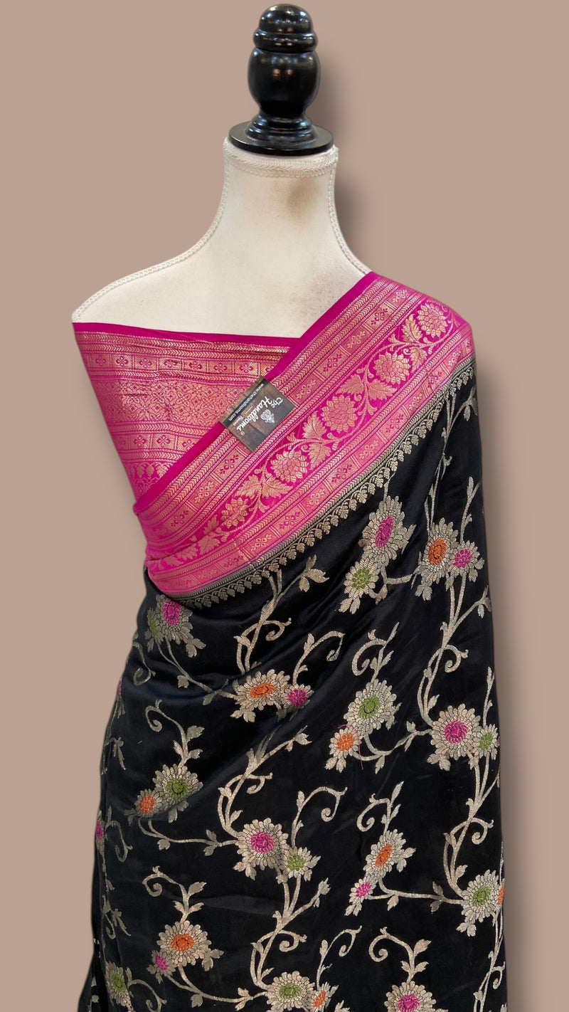 Pure Chiniya Silk Handloom Banarasi Saree - The Handlooms