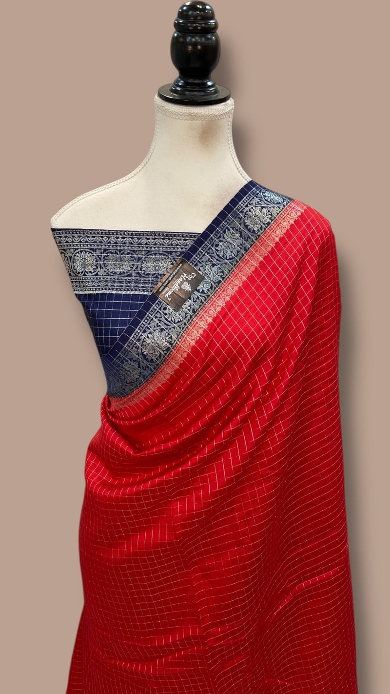 Pure Chiniya Silk Handloom Banarasi Saree - The Handlooms