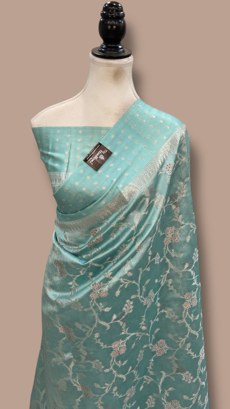 Pure Mango Silk Banarasi Handlokom Saree