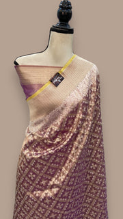 Pure Tissue Reshmi Zari Banarasi Brocade Handloom Saree - The Handlooms