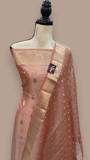 Pure Kora Tissue Handloom Banarasi Dress material - The Handlooms