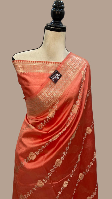 Pure Mango Silk Banarasi Handloom Saree