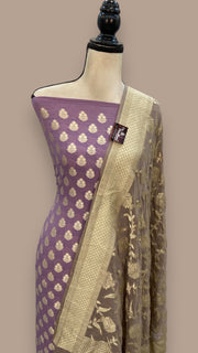 Khaddi Georgette Banarasi Dress material - The Handlooms