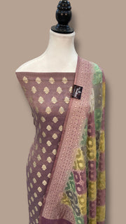 Tissue Khaddi Georgette Banarasi Dress material - The Handlooms