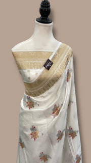 Pure Mushroo Silk Handloom Banarasi Saree - The Handlooms