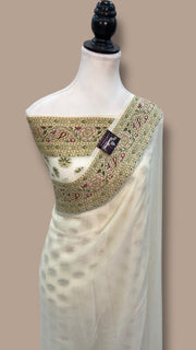 Pure Chiffon Khaddi Banarasi Saree - The Handlooms