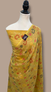 Pure Cotton Jamdani Handloom Banarasi Saree - The Handlooms