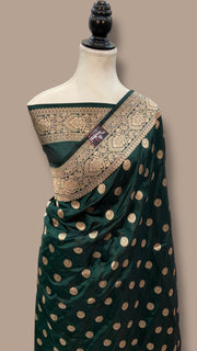 Pure Katan Silk Banarasi Handloom Saree - with motifs - The Handlooms