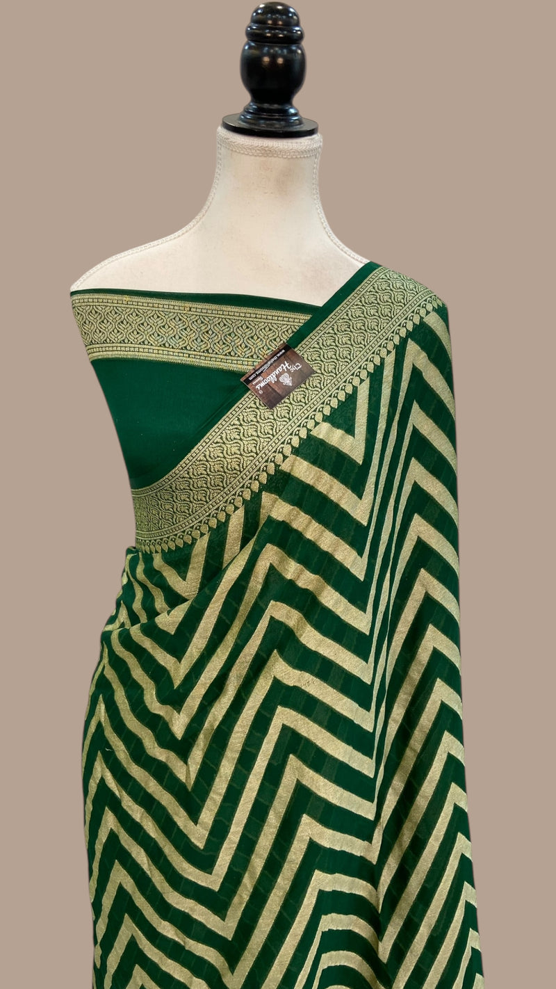 Pure Chiffon Khaddi Banarasi Saree - The Handlooms