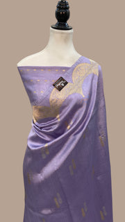 Pure Katan Silk Banarasi Handloom Saree - All over Sona Roopa Kadua motifs - The Handlooms