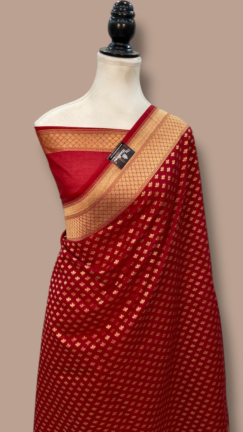 Italian Moonga Silk Handloom Banarasi Saree - The Handlooms