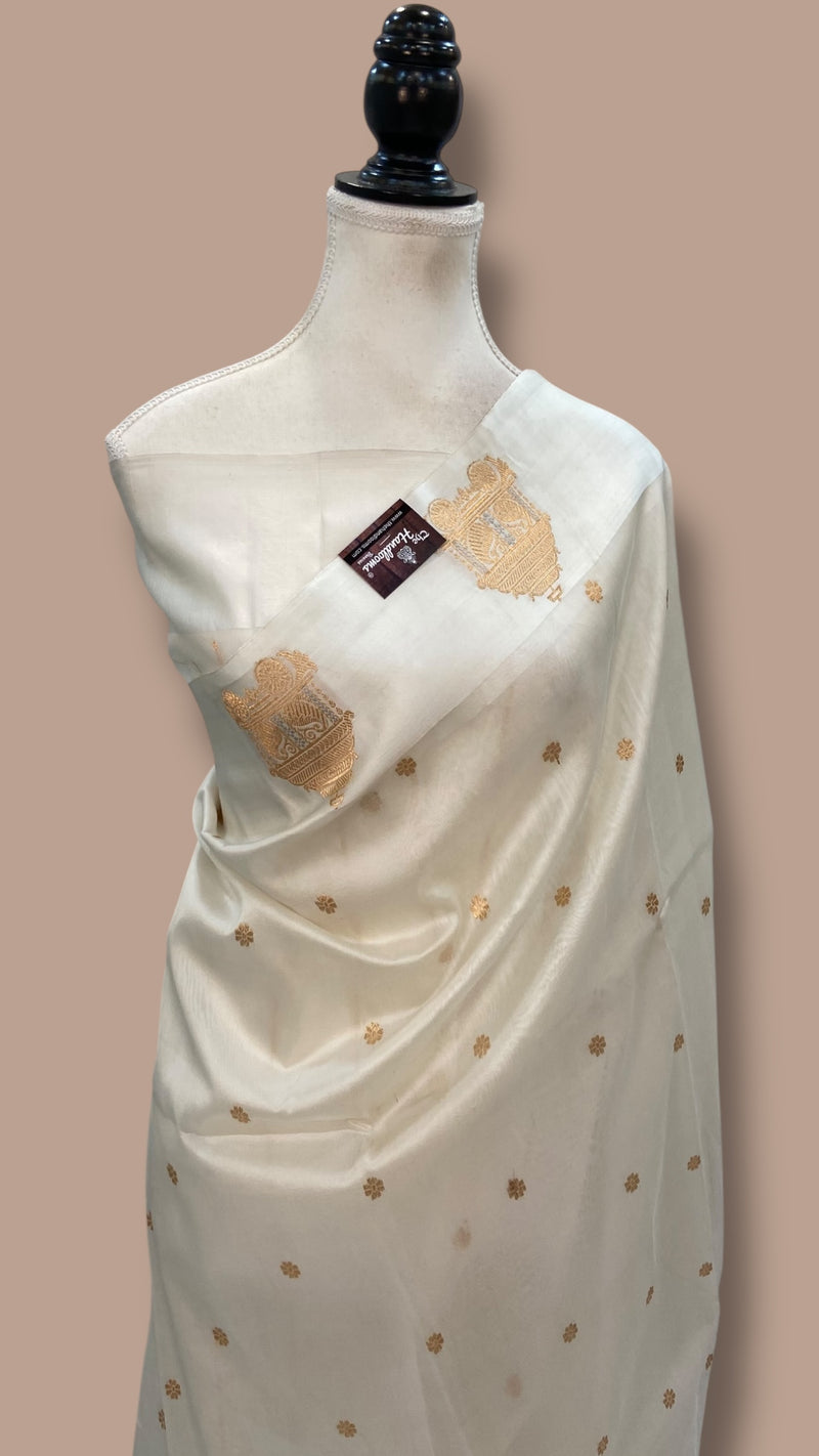Pure Kora Handloom Banarasi Saree - The Handlooms