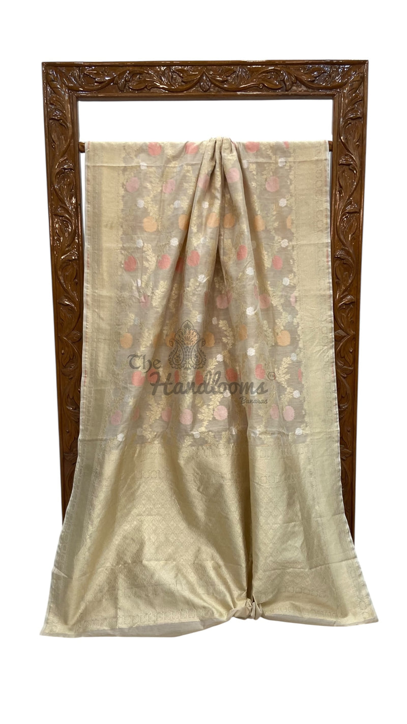 Moonga Georgette Handloom Banarasi Saree - The Handlooms