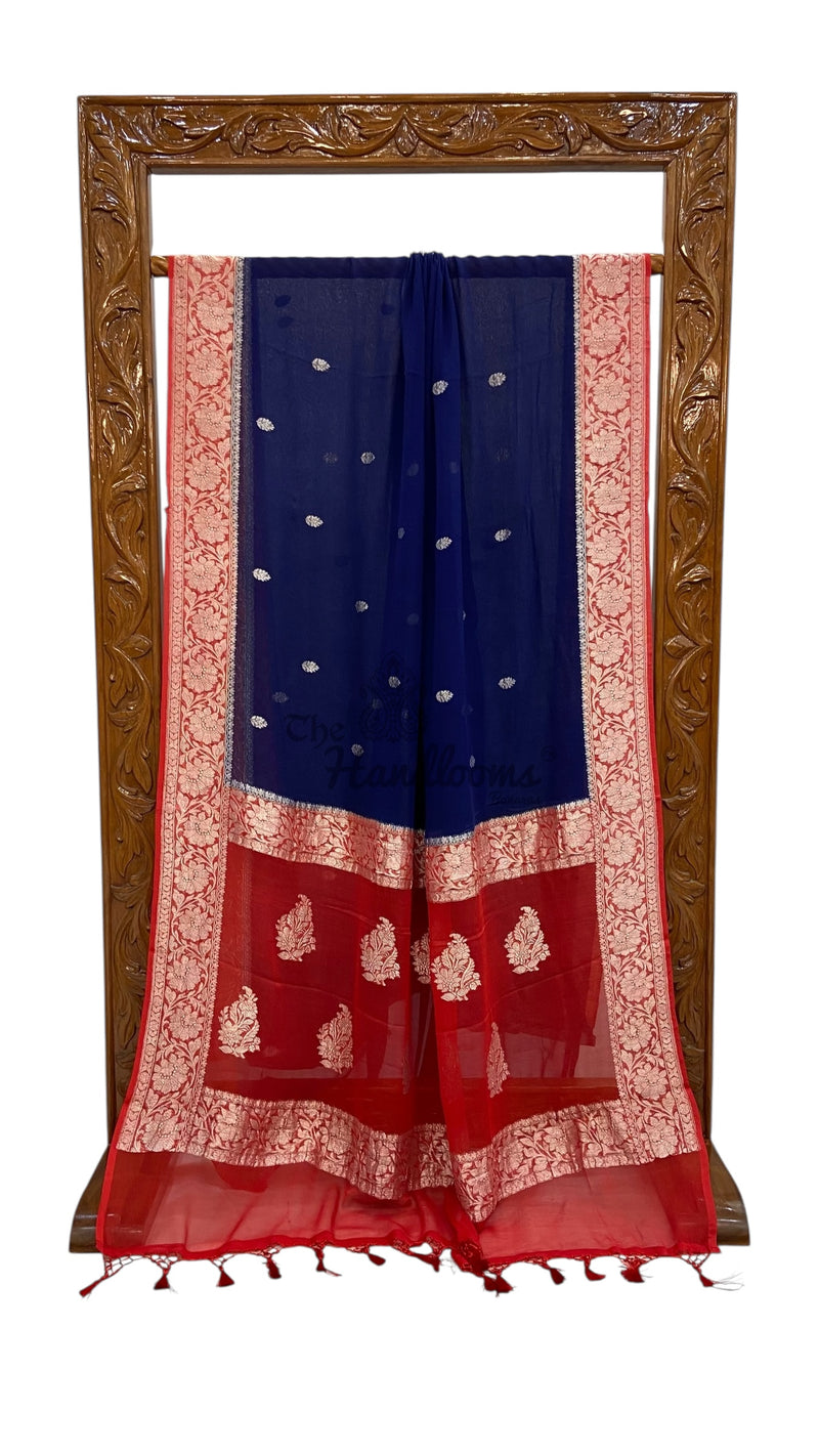 Pure Georgette Handloom Banarasi Saree - The Handlooms