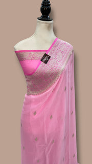 Pure Georgette Handloom Banarasi Saree - The Handlooms