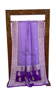 Pure Georgette Handloom Banarasi Saree - The Handlooms