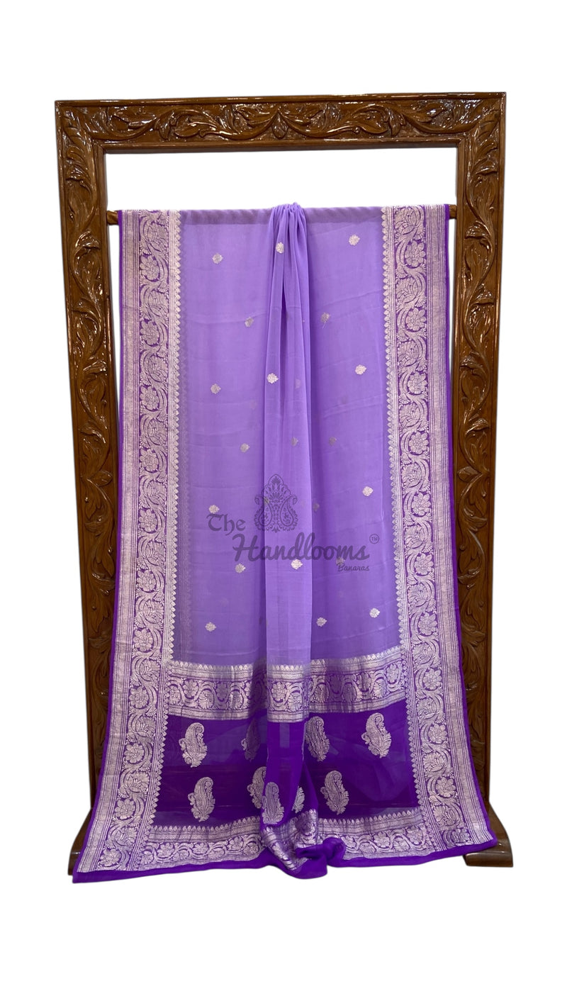 Pure Georgette Handloom Banarasi Saree - The Handlooms