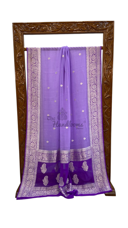 Pure Georgette Handloom Banarasi Saree - The Handlooms