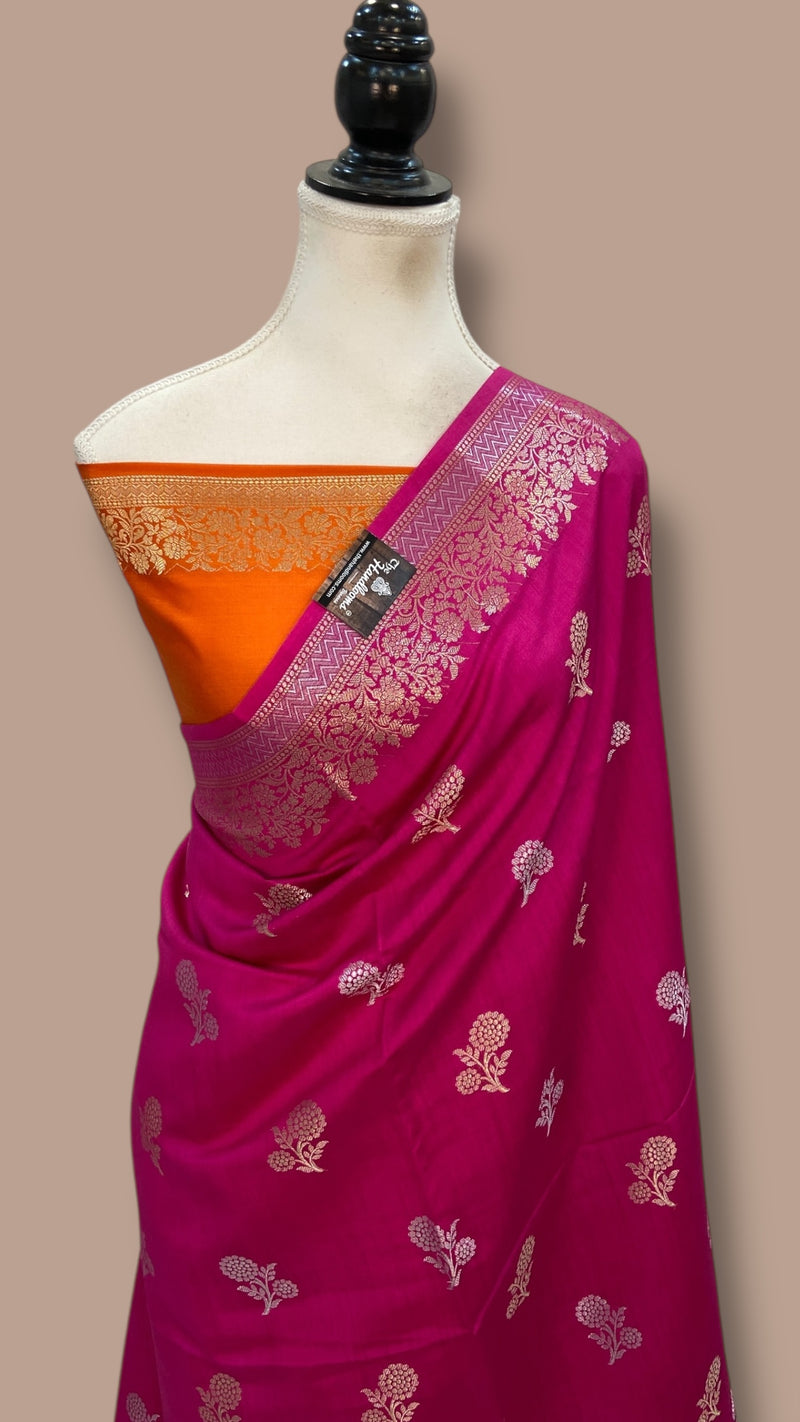 Pure Chiniya Silk Khaddi Handloom Banarasi Saree