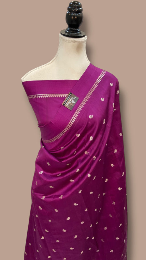 Pure Mango Silk Banarasi Handlokom Saree - The Handlooms