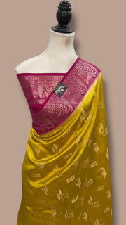 Pure Mango Silk Banarasi Handloom Saree - The Handlooms