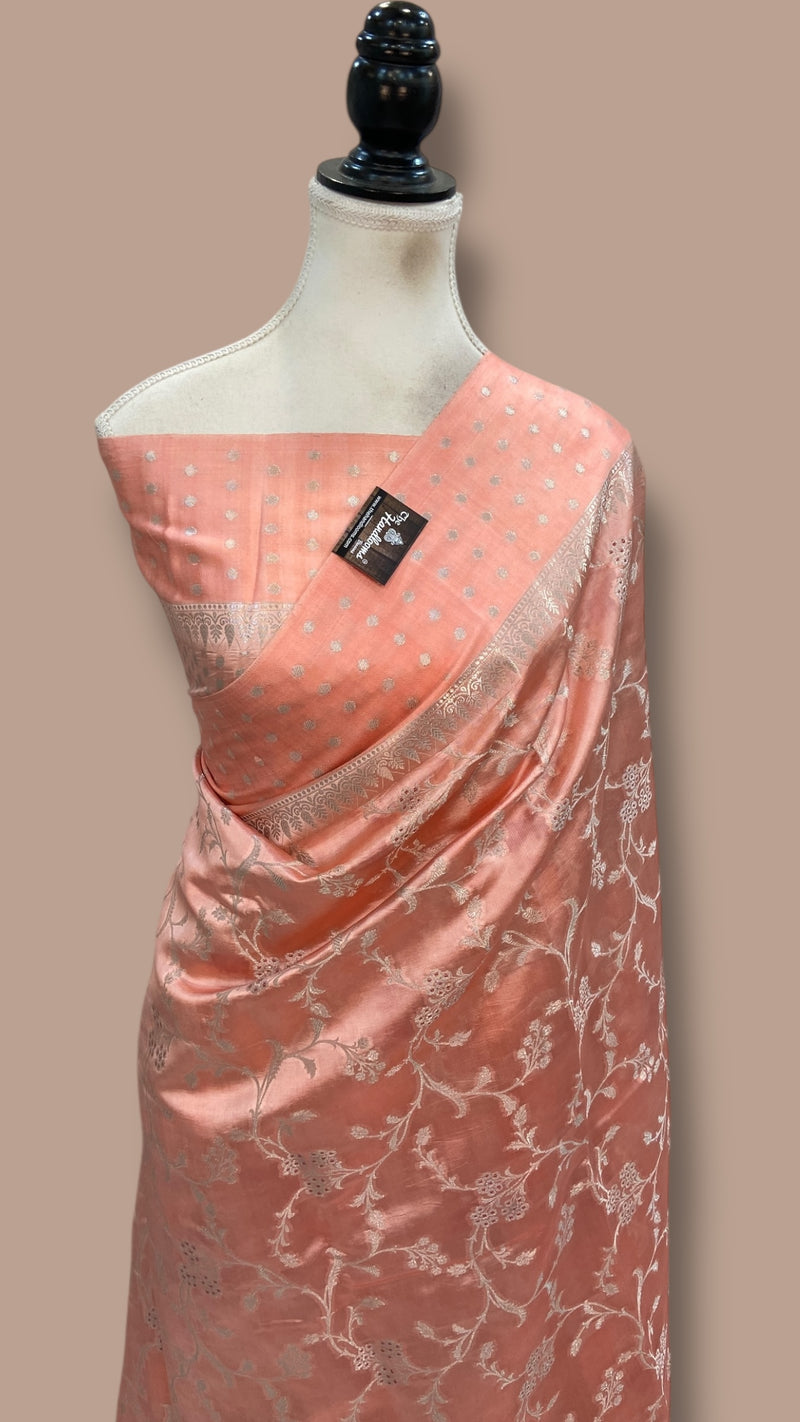 Pure Mango Silk Banarasi Handlokom Saree
