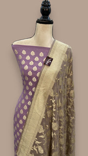Khaddi Georgette Banarasi Dress material - The Handlooms