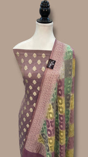 Tissue Khaddi Georgette Banarasi Dress material - The Handlooms