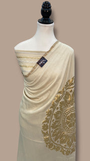 Moonga Georgette Handloom Banarasi Saree - The Handlooms