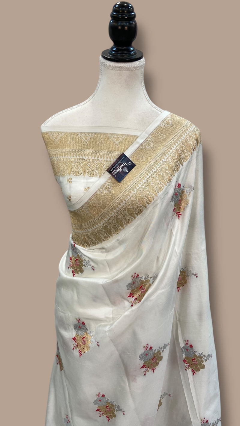 Pure Mushroo Silk Handloom Banarasi Saree - The Handlooms