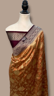 Pure Dupion Silk Banarasi Handloom Saree - The Handlooms